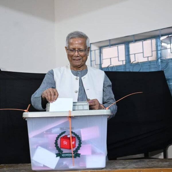 Chief Advisor Professor Muhammad Yunus casts his vote in&hellip;