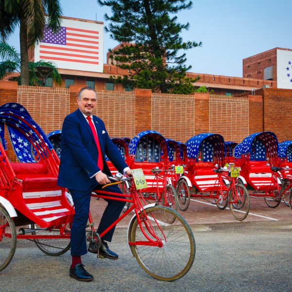 US Ambassador Inaugurates 50 Colorful Rickshaws in Dhaka to&hellip;