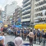 Customers-police clash in front of&hellip;